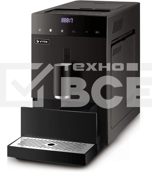 Кофемашина автоматическая Vitek Metropolis VT-8700 черный, зерновой кофе, 1.2 л, 1350 Вт, 20 Бар