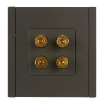 Аудиорозетка 4-мест. IEK FORTE&PIANO FP339 серый, фото 1