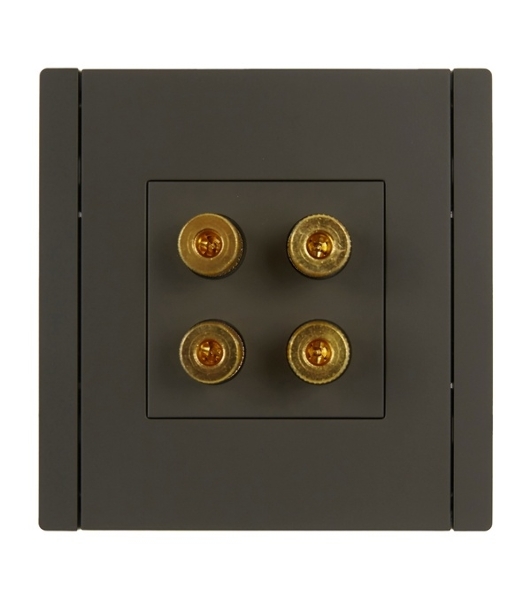 Аудиорозетка 4-мест. IEK FORTE&PIANO FP339 серый