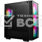 Компьютерный корпус Deepcool MATREXX 55 V4 без БП, боковое окно (закаленное стекло), 3xARGb LED 140мм вентилятора спереди, 1xARGb LED 120мм вентилятор сзади, черный, ATX, фото4