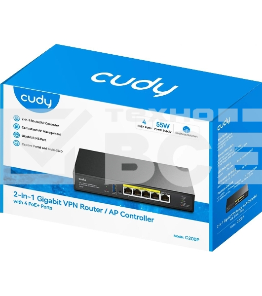 Контроллер Cudy C200P 10/100/1000BASE-TX
