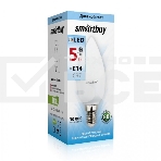 Светодиодная (LED) лампа Smartbuy-C37-05W/4000/E14 свеча на ветру матовая, фото2