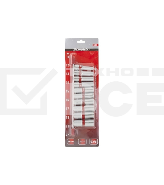 Набор удлиненных торцевых головок Matrix 1/2