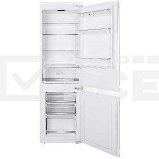 Встраиваемый холодильник HOMSair FB177SW Inverter белый, двухкамерный, 195/75л, морозилка снизу, капельная система