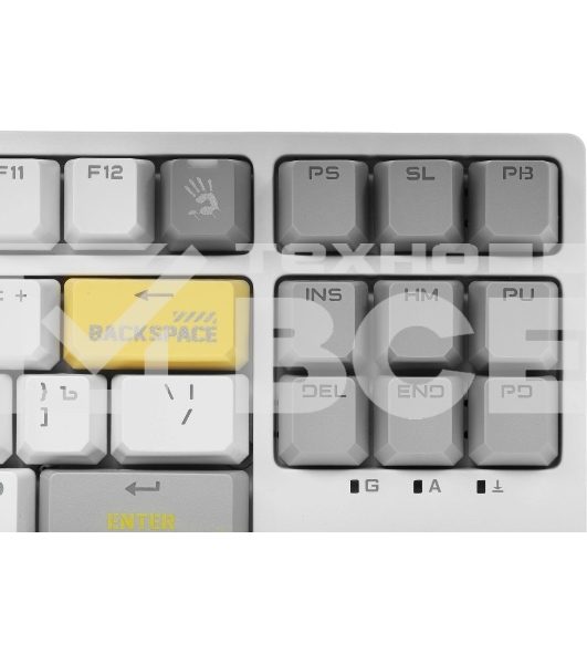 Клавиатура проводная A4Tech Bloody S87 Energy (S87 USB ENERGY WHITE) USB белый/желтый