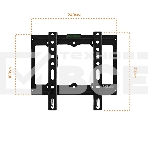 Кронштейн для телевизора Buro FX1S черный, 15'-48' макс. 25 кг, настенный, фиксированный, фото5