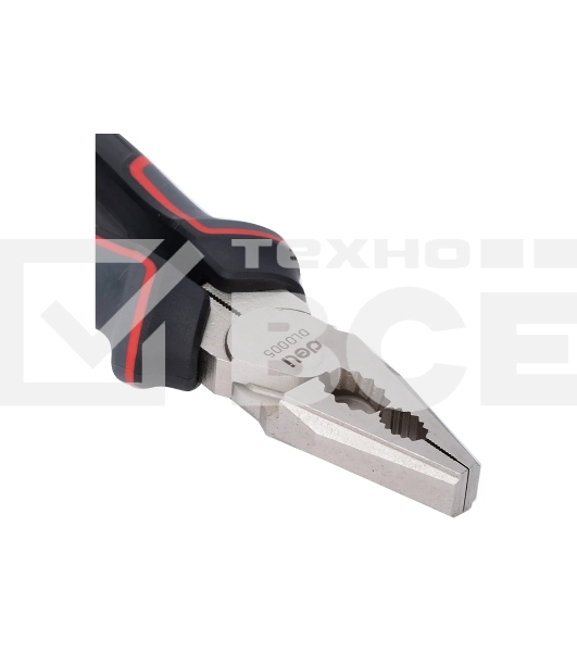 Комбинированные плоскогубцы Deli DL0005 200 мм, Cr-V, эксцентриковый шарнир, антикоррозийное покрытие, трехкомпонентная прорезиненная рукоять