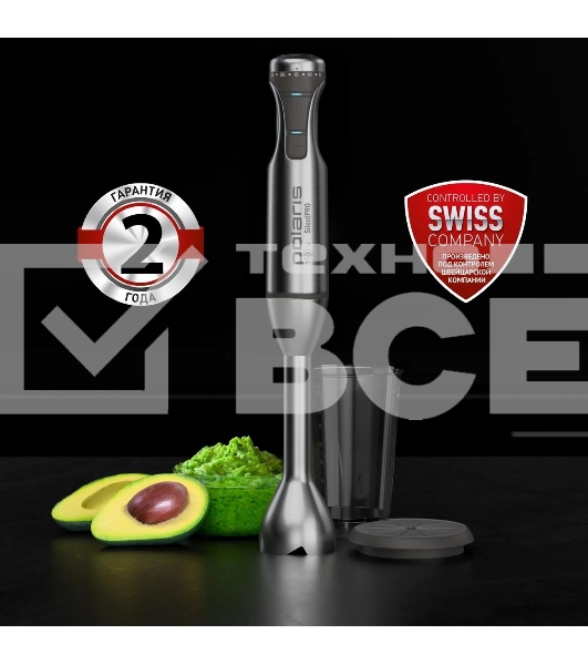 Блендер погружной Polaris PHB1591L Silent 1500 Вт, погружной, серебристый/черный