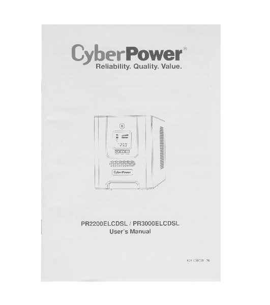 Источник бесперебойного питания CyberPower PR2200ELCDSL/2200 ВА/1980 Вт/USB/RJ-11/RJ-45/1 х IEC 320 C19 (компьютерная), 8 х IEC 320 C13 (компьютерная)