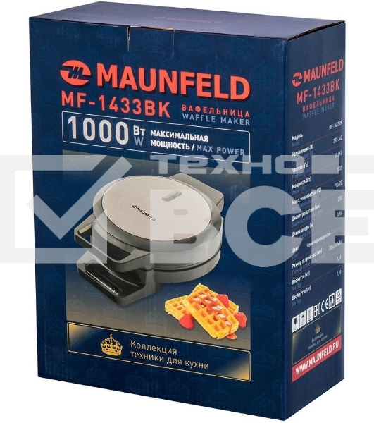 Вафельница Maunfeld MF-1433BK