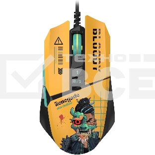 Мышь проводная A4Tech Bloody W63 Max Renegade желтый, 12000 dpi, USB, кнопки - 7