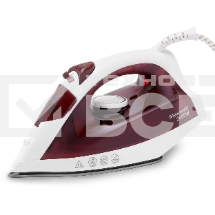 Утюг Maxwell MW-3006, 2400Вт, белый/бордовый