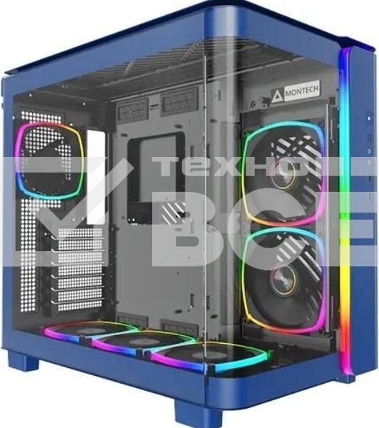 Компьютерный корпус Montech King 95 Pro голубой без БП ATX 4x120мм 2x140мм 1x180мм 2xUSB3.0 audio bott PSU