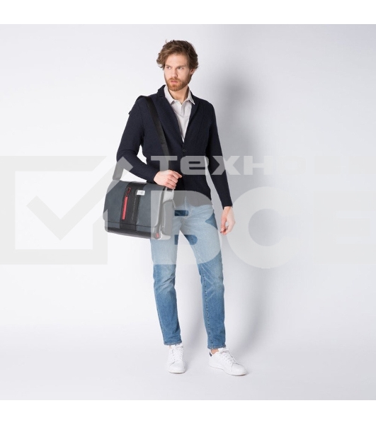 Сумка мужская Piquadro Urban CA1592UB00/GRN серый/черный натур.кожа