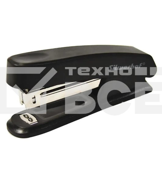 Степлер Silwerhof 401072-01 N10 (12листов) черный 50скоб пластик закрытый коробка