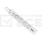 Удлинитель с сетевым фильтром Defender DFS 141, белый, 4розетки, USB+TypeC, 1.5 м., фото8
