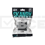 Выключатель 1-кл. IEK SKANDY SK-V01G 10А графит SK-V10-0-10-K53, фото6