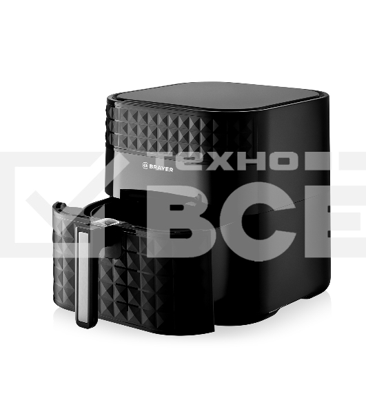 Аэрогриль BRAYER BR2035 черный, 1800 Вт, 6 л, упр. - сенсор, программ - 7