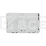 Блок горизонтальный 2 розетки Mini OG IP54 с заземлением, о/у, серый KRANZ, фото9