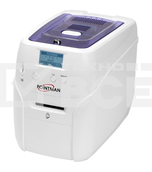 Принтер пластиковых карт Poscenter Pointman Nuvia N10 300 dpi, до 600 карт/ час, USB, Ethernet, белый