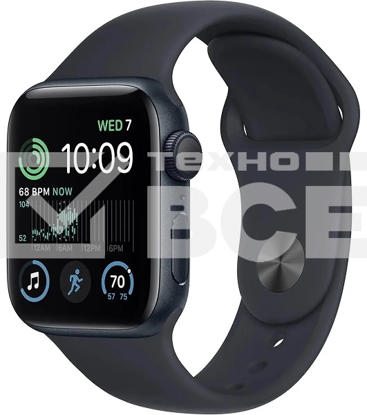 Смарт-часы Apple Watch SE 2024 A2722 40мм корпус темная ночь Sport Band ремешок темная ночь разм.брасл.:S/M