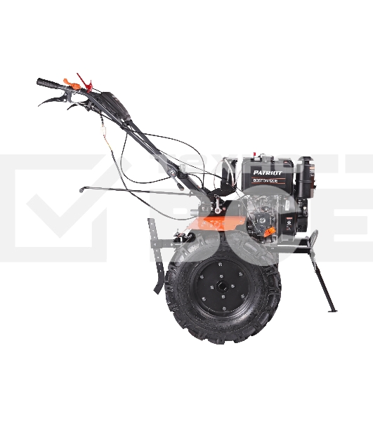 Мотоблок дизельный PATRIOT BOSTON 12DE  12 л,с; эл. Стартер: 12V; фрезы: 1350 mm; коробка передач 2 вперед+ 1 назад