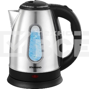Чайник электрический Starwind SKS2100 1.8л. 1700Вт черный/прозрачный корпус: стекло