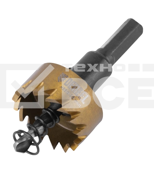 Коронка по металлу Denzel HSS, 28 мм, нитридтитановое покрытие