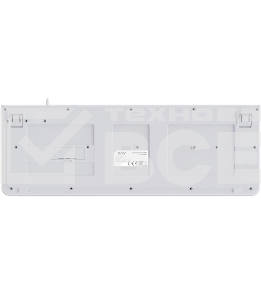 Клавиатура проводная Acer OKW400 белый USB Multimedia (ZL.KBDEE.01B) кабель 1.8м