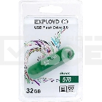 Флешка USB Exployd 570 Green (EX-32Gb-570-Green), 32Gb, USB 2.0, R/W 15/8, зеленый, фото 1