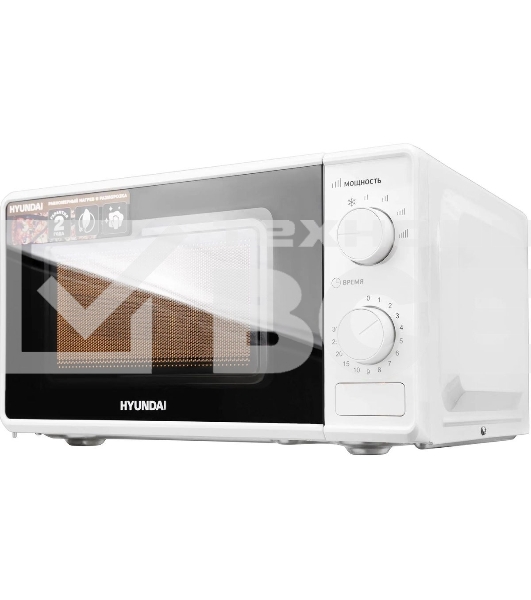 Микроволновая печь Hyundai HYM-M2044 белый, 20 л, 700 Вт, переключатели - поворотный механизм