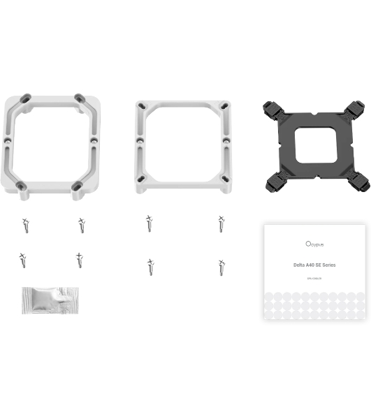 Кулер для процессора Ocypus Delta A40 SE WH ARGB, 120мм ARGB FAN, Top ARGB Panel, 4 HEAT PIPES, 4-PIN PWM, 800-1800 RPM, 31DBA, HYDRO BEARING, LGA115X/1200/1700/18XX, AM4/AM5