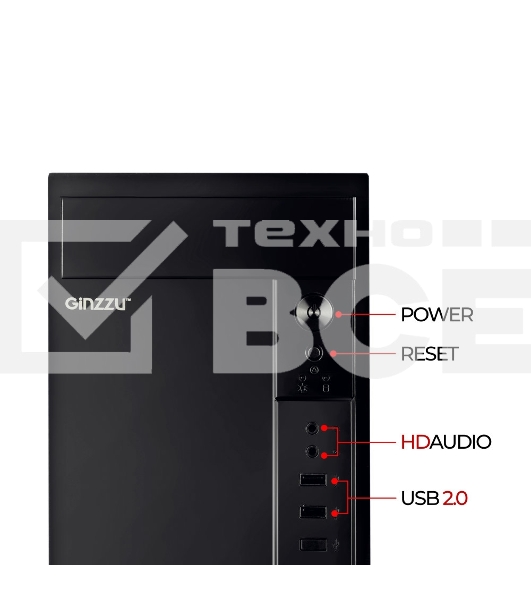 Компьютерный корпус Ginzzu B400 mATX