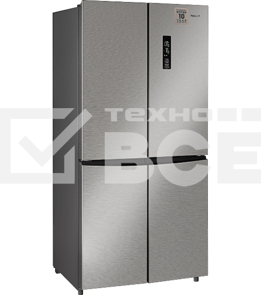 Холодильник Weissgauff WCD 450 INVERTER белый трехкамерный side-by-side 286/141л морозилка снизу Full No Frost
