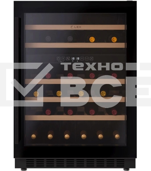 Винный шкаф LEX LWD6046BL dual zone 1-нокамерн. черный
