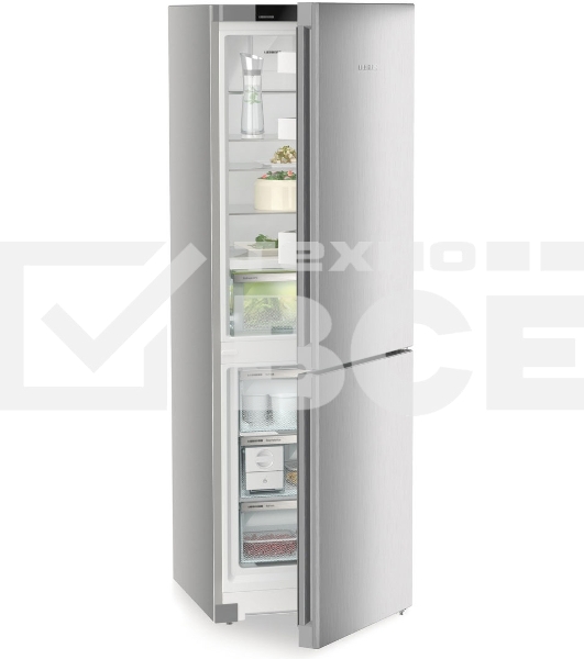 Холодильник Liebherr Plus CBNsdc 522i-22 001 серебристый SmartSteel двухкамерный 216/94л морозилка снизу, No Frost
