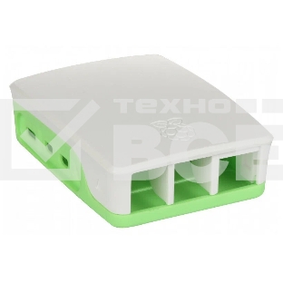 Корпус Qumo ABS Plastic, Raspberry Pi 4, White+Green(RS031)