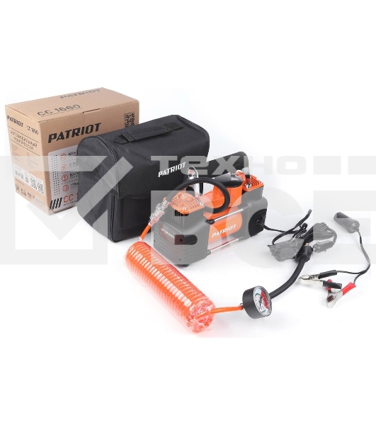 Компрессор автомобильный PATRIOT CC 1660 черный/оранжевый