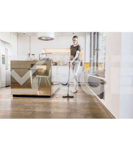 Строительный пылесос Karcher WD 2 Plus S V-15/4/18 желтый, 1000 Вт, уборка сухая/сбор воды, пылесборник мешок/контейнер, 15 л