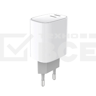 Сетевое зарядное устройство с двумя портами USB-C + USB-C, 20Вт Rexant