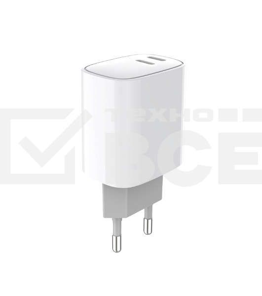 Сетевое зарядное устройство с двумя портами USB-C + USB-C, 20Вт Rexant