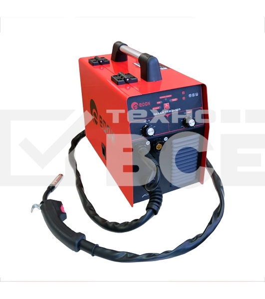 Сварочный аппарат полуавтоматический Edon ПрофиMIG-185 MIG 6,9кВт 20-185А, MMA 7,9кВт 20-185А, раб.цикл 60%, КПД 85%, диаметр: электроды 2-4мм, проволока 0,8-1мм