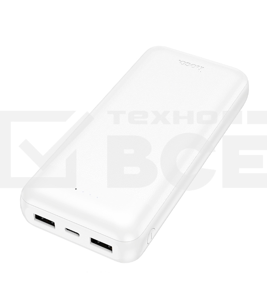 Портативный аккумулятор HOCO J153A 20000mAh 2USB+1Type-C+1micro USB 2.0A, белый
