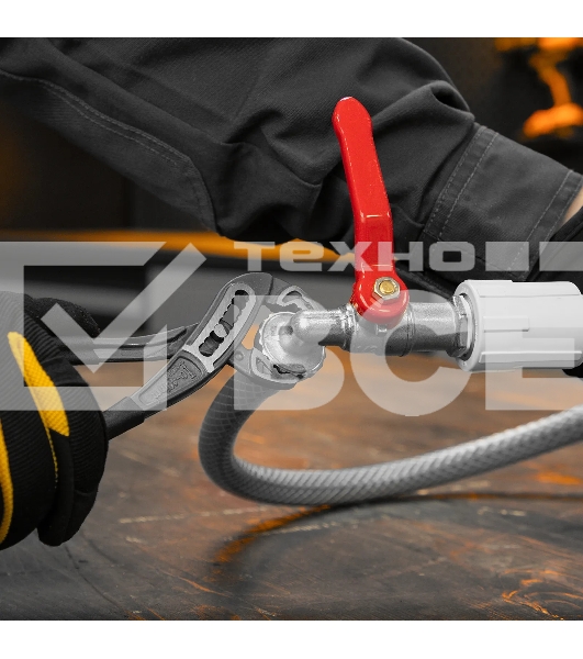 Клещи переставные Denzel обливные рукоятки, 180 мм