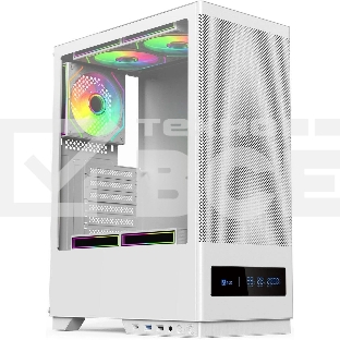 Компьютерный корпус ACD Citadel 108DW ATX, Type-C + 2 X USB ports + HD audio combo, Mesh, TG, белый