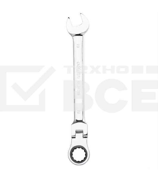 Набор комбинированных шарнирных ключей с трещоткой 8 шт Deli DL140208T Спецификация: 8,10,12,13,14,15,17,19мм. Сталь 40 Cr. Трещетка 50BV30 72Т.