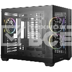 Компьютерный корпус Deepcool CG330 3F без БП, боковое окно (панорама), 3x120мм ARGB PWM вентилятора, черный, mATX, фото10