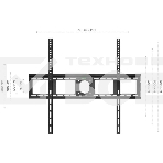 Кронштейн ONKRON UF4 55'-100' макс. 800x600, наклон 0º, поворот 0º, от стены 35мм, вес до 75кг, черный, фото5