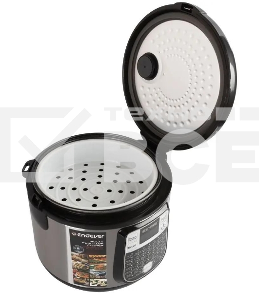 Мультиварка Endever Vita-95, мощность 1000 Вт, черный/стальной, емкость 5л, 45 авторежимов работы, книга рецептов