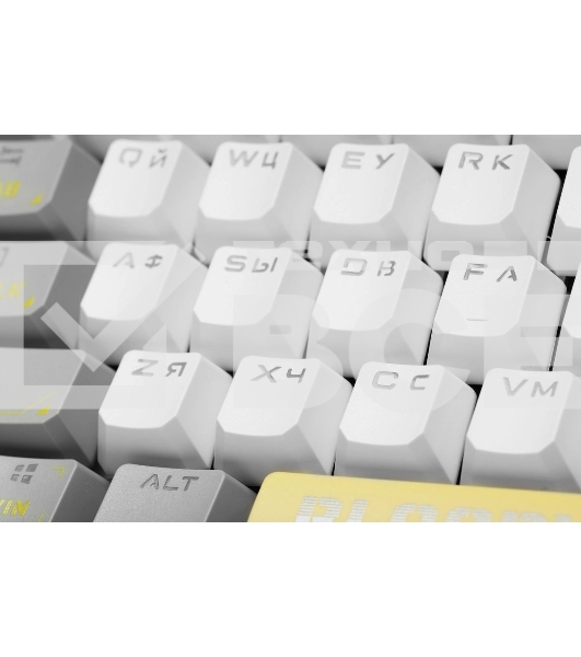 Клавиатура проводная A4Tech Bloody S87 Energy (S87 USB ENERGY WHITE) USB белый/желтый